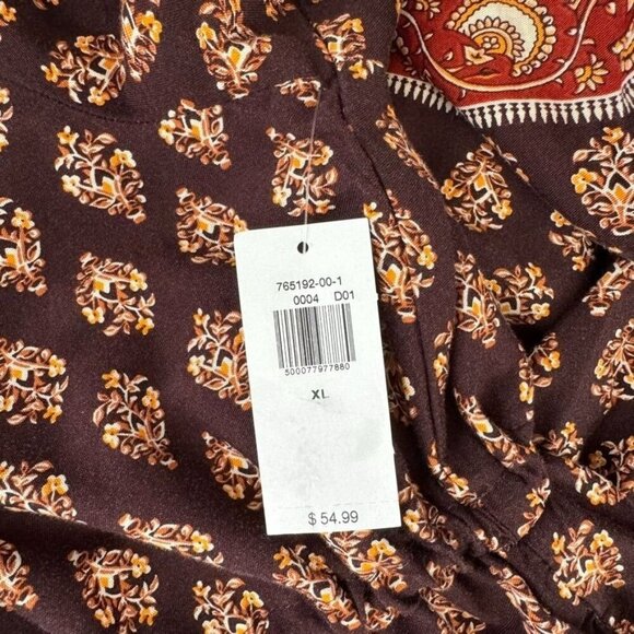 Old Navy Long Puff Sleeve Drawstring Waist Tiered Poet Long Midi Dress Size XL - Picture 7 of 11